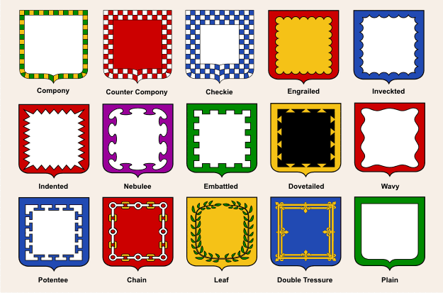 Armorial Gold Bordure Samples