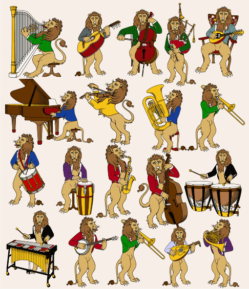 Concert Lions by Armorial Gold Heraldry