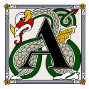 Armorial Gold Dragon Alphabet Sample