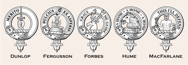Armorial Gold Clan Badges Samples