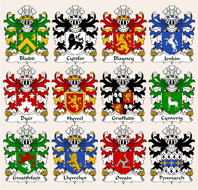 Welsh Coat of Arms Samples