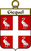 French Coat of Arms Badge for Gicquel