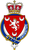 British Garter Coat of Arms for Salisbury (England)