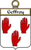 French Coat of Arms Badge for Geffroy