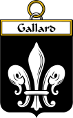 French Coat of Arms Badge for Gallard