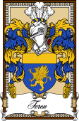 Scottish Coat of Arms Bookplate for Feron or Ferron