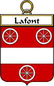 French Coat of Arms Badge for Lafont