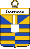 French Coat of Arms Badge for Garneau or Garnault