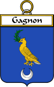 French Coat of Arms Badge for Gagnon