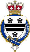 British Garter Coat of Arms for Bartlett (England)