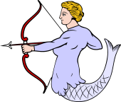 Mermaid Drawing Bow and Arrow 2