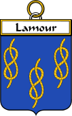 French Coat of Arms Badge for Lamour