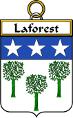 French Coat of Arms Badge for Laforest (Forest de la)