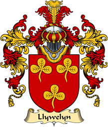 Welsh Family Coat of Arms (v.25) Llywelyn (DYFARCH)
