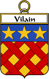 French Coat of Arms Badge for Vilain