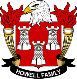 Coat of arms used by the Howell family in the United States of America