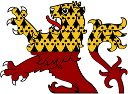 Demi Lion Rampant Per Fesse Erminois