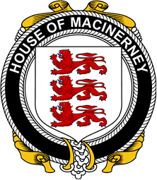 Irish Coat of Arms Badge for the MACiNERNEY family