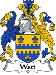 English Coat of Arms for the family Watt