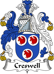 English Coat of Arms for the family Creswell