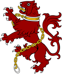Lion Rampant Collared and Chained