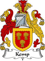 English Coat of Arms for the family Kemp