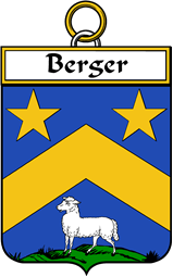 French Coat of Arms Badge for Berger