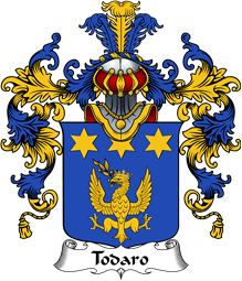 Italian Family Coat of Arms (v.25b) Todaro