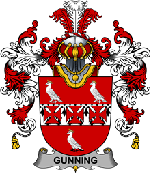 Irish Family Coat of Arms (v.25b) Gunning or O