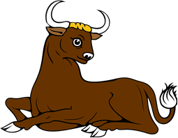 Steer (Ox) Couchant Reguardant