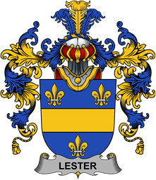 Irish Family Coat of Arms (v.25b) Lester or McAlester