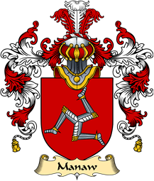Welsh Family Coat of Arms (v.25) Manaw (Brenin-King of Man)