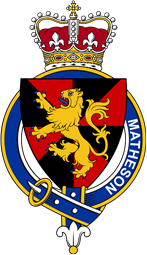 British Garter Coat of Arms for Matheson (Scotland)