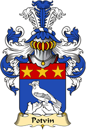 French Family Coat of Arms (v.23) for Poitevin or Potvin