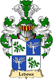 French Family Coat of Arms (v.23) for Ledoux (or Doux)