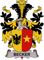 Coat of arms used by the Danish family Becker