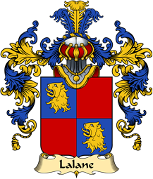 French Family Coat of Arms (v.25) Lalane