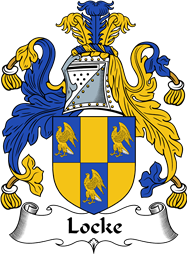 English Coat of Arms for the family Locke