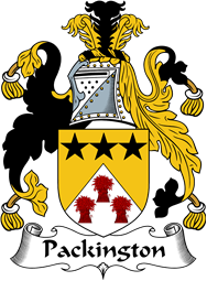 English Coat of Arms for the family Packington
