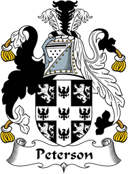 English Coat of Arms for the family Peterson