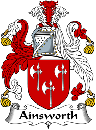 English Coat of Arms for the family Ainsworth