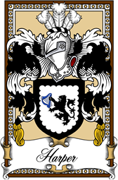 Scottish Coat of Arms Bookplate for Harper