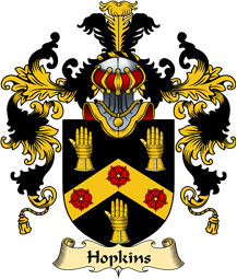 Irish Family Coat of Arms (v.25a) Hopkins