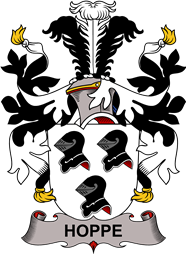 Coat of arms used by the Danish family Hoppe