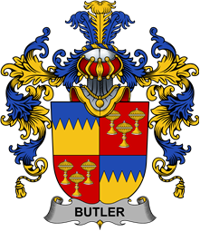Irish Family Coat of Arms (v.25b) Butler