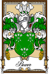 Scottish Coat of Arms Bookplate for Bower