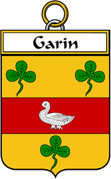 French Coat of Arms Badge for Garin