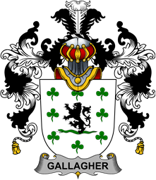 Irish Family Coat of Arms (v.25b) Gallagher or O