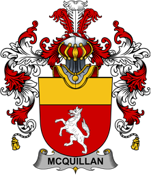Irish Family Coat of Arms (v.25b) Quillan or McQuillan
