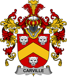 Irish Family Coat of Arms (v.25b) Carville or McCarville
